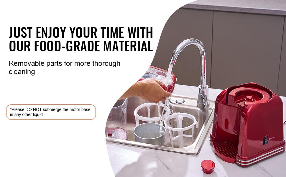 VEVOR Slushy Machine for Home, 32oz Tank Home-use Margarita Machine, Smoothie Frozen Drink Maker with Food-grade Materials, Slushie Machine for Home DIY, Kids' Parties, Red