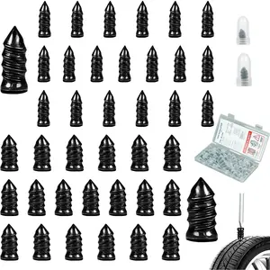 40PCS Tire Repair Rubber Nails, Vacuum Tire Plug Kit, 3rd Gen Steel Core Self-Service Screw Plugs, Emergency Flat Tire Repair Tool for Heavy Duty Truck ATV/UTV Golf Cart Motorcycle