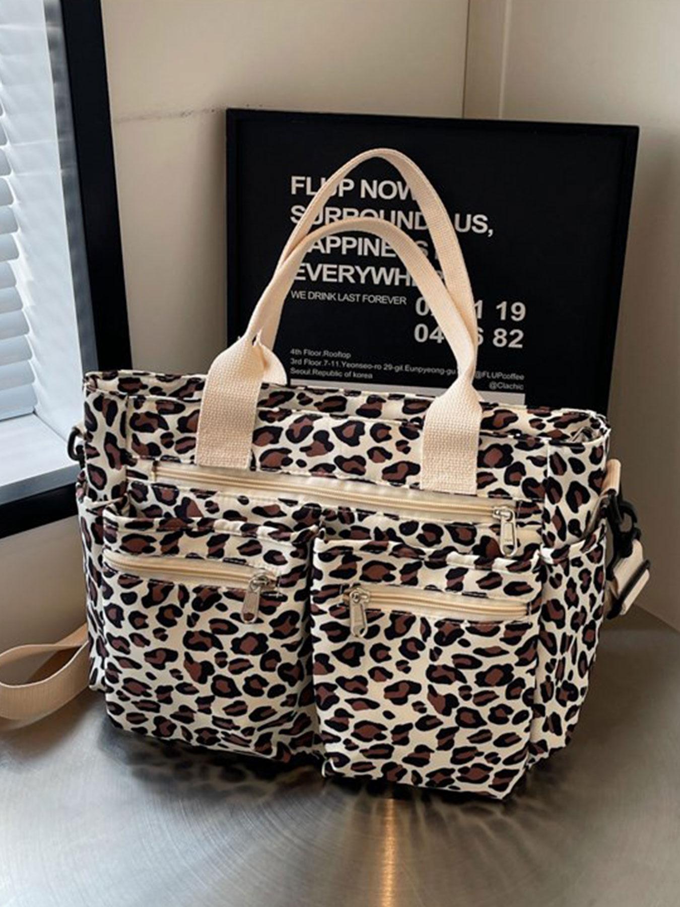 New Strawberry Print Large Capacity Multi-Pocket Tote Bag, Fashion Simple Shoulder Bag, Ideal for Students, Shopping, Commuting, Women's Backpack