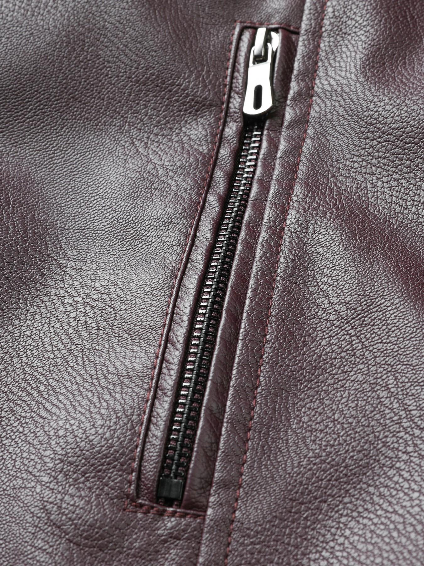 2026 Fall Winter New Plain Color Detachable Hat Leather Jacket Men's Youth Motorcycle Coat, Fleece Lined Hooded Leather Jacket for Men