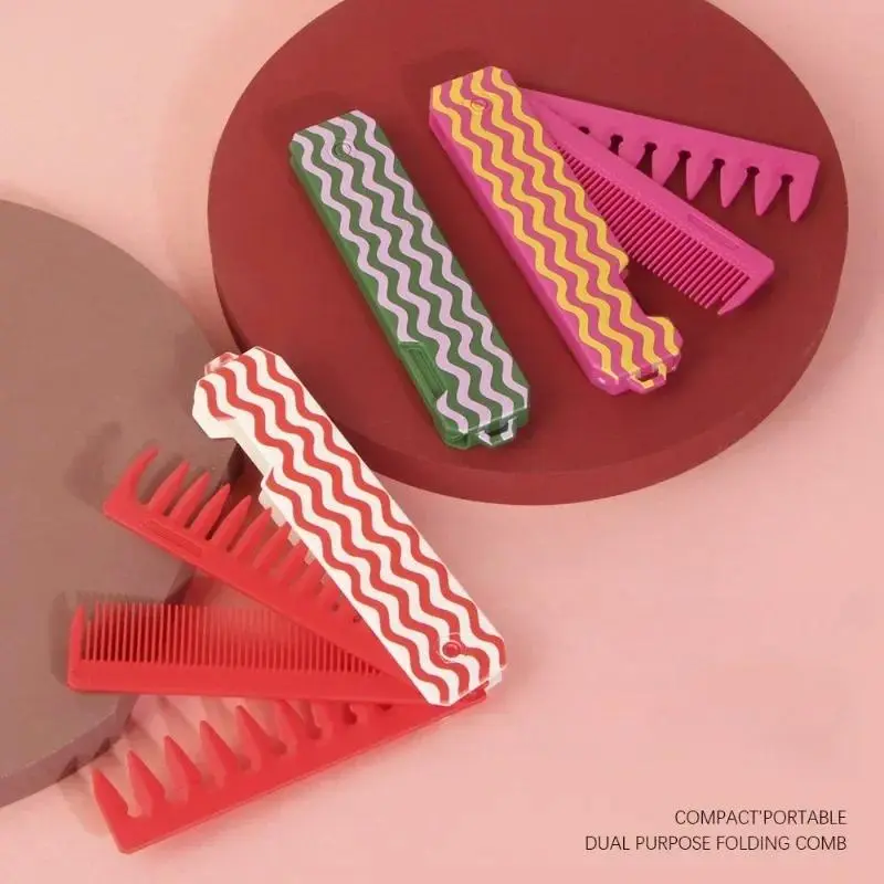 Multifuncional Folding Hair Comb Portable Wide Tooth Oil Head Comb Barber Men Beard Combs Pocket Travel Hair Brush Styling Tools