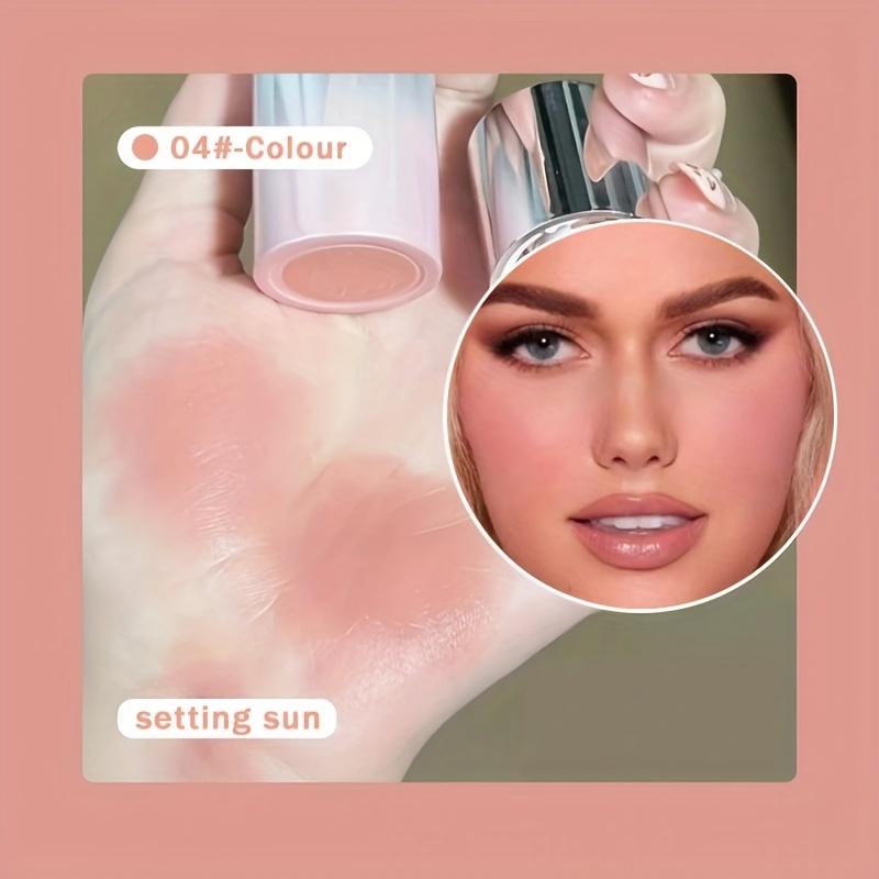 [5 Piece Set]HERORANGE Liquid Blush Stick With Sponge Tip For Lips And Cheeks WaterproofAnd Long-Lasting Suitable For All Skin Tones Brightening Effect Birthday Gift Valentine's DayGift Girly Must Haves Cheap Teen Girs Trendy Stuff！