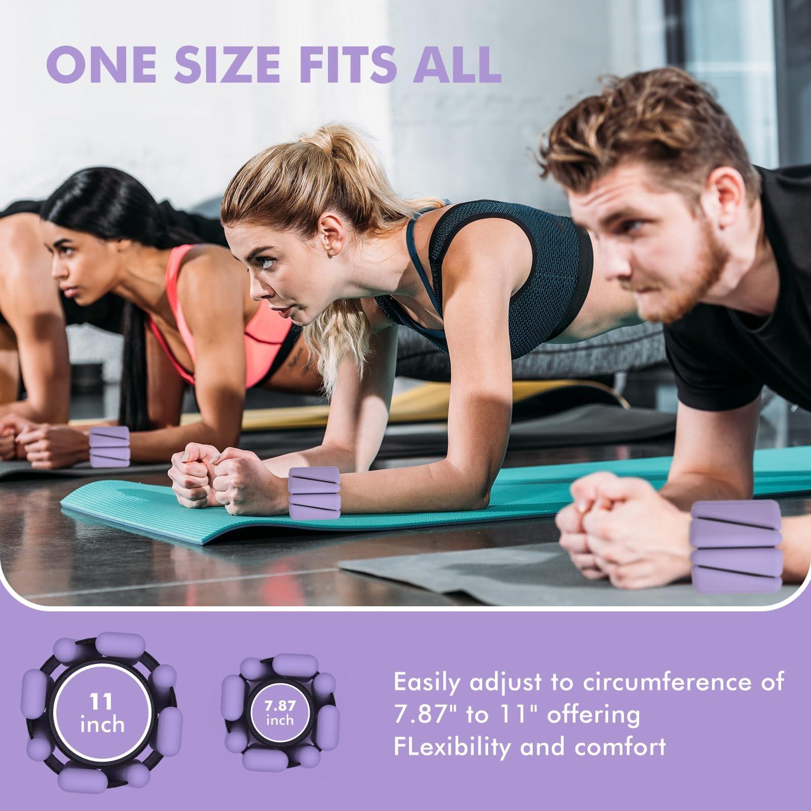 Wrist Weights, Ankle Weights for Women Men, Adjustable Wrist Weighted Bracelet for Home Gym Workout, Running, Yoga, Exercise, Strength Training