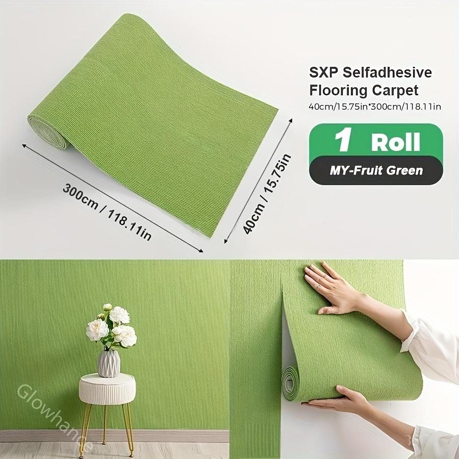 1 Roll 5mm Thick Self-Adhesive Foam Floor Mat, Reusable Non-Slip Kitchen Rug & Cat Scratcher Pad, 118.11"x15.75"