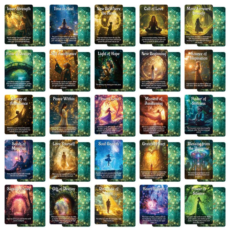 Mystic Forest Oracle Cards  New 50-Card Creative Board Game for Gatherings, Parties, and Multiplayer Divination and Fortune-telling