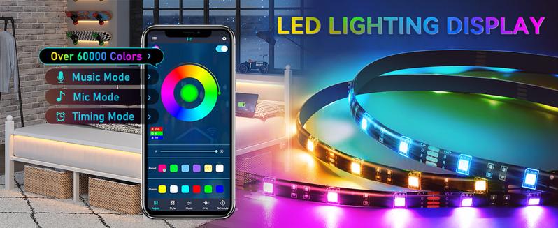 CollaredEagle Twin/Full Bed Frame with Headboard and Footboard,Steel Slats Support-LED Bed Frame with USB Charging Station,Mattress Foundation-Under Bed Storage,No Box Spring Needed,Noise Free.