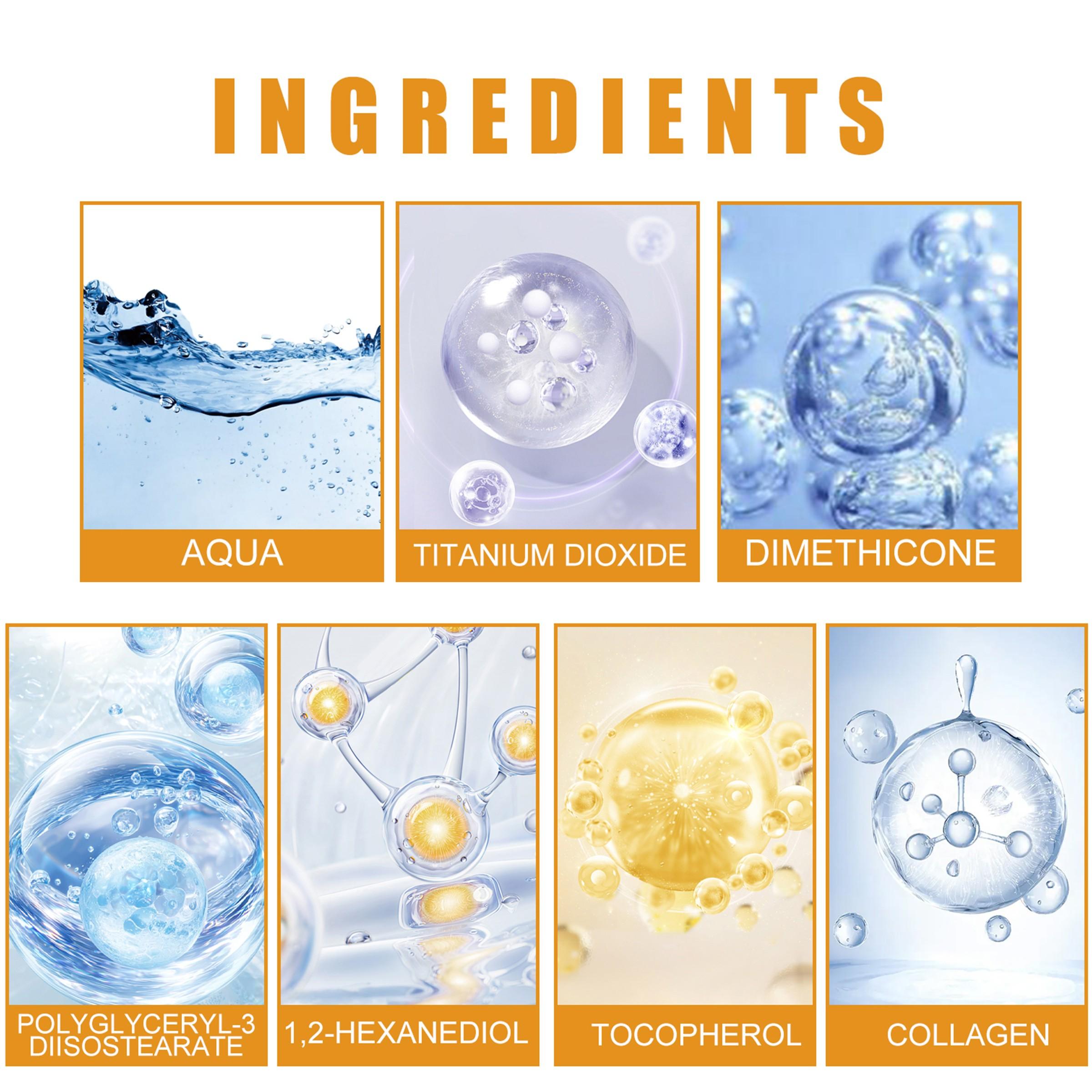 Multi-Functional Foundation Sunscreen, High SPF Outdoor UV Protection, Brightening Moisturizing Cream, Gentle Cooling Colorful Sunscreen