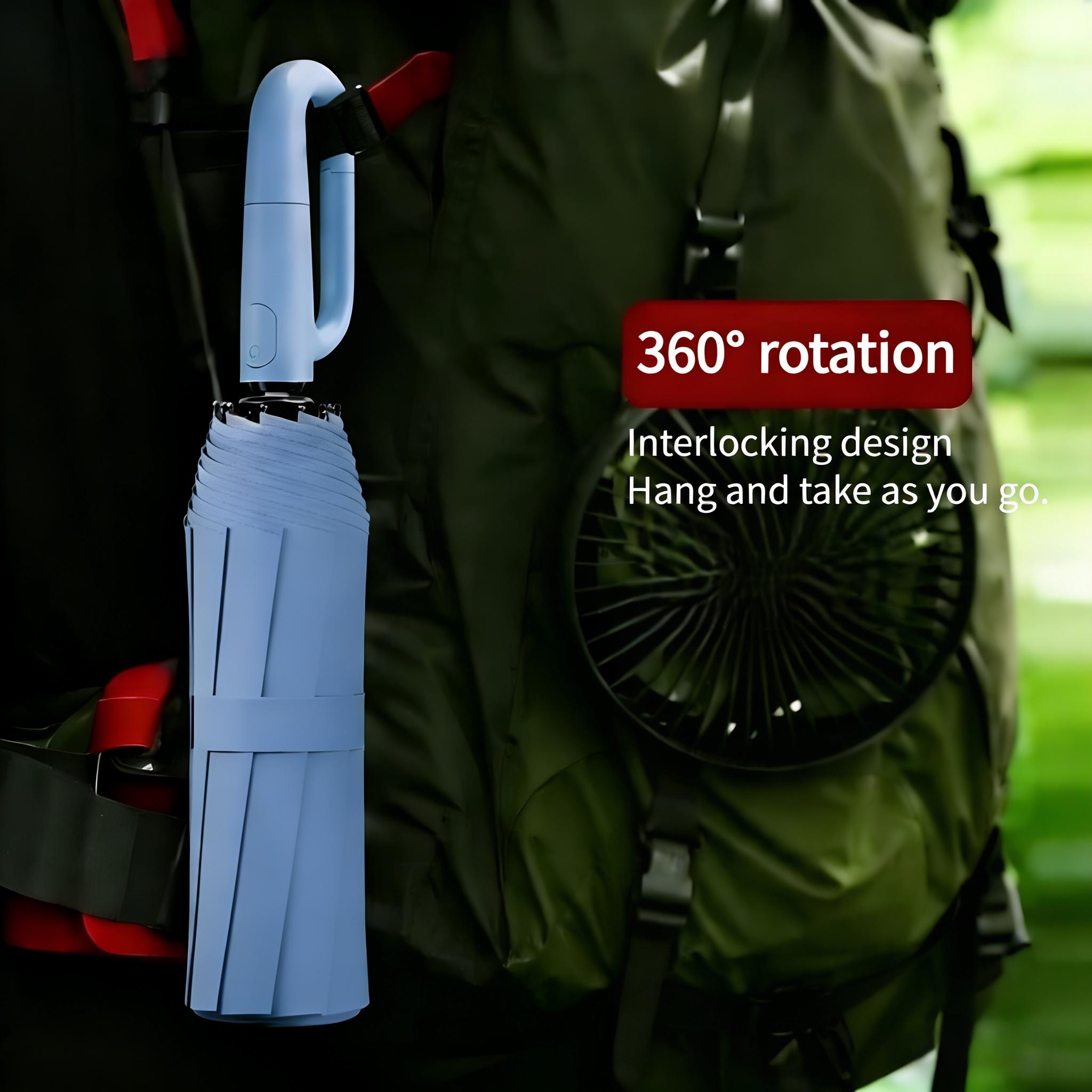 Auto Open Folding Umbrella with Quick-Release Handle, Windproof Portable Rain Umbrella, Unisex Fashion Car Umbrella, All Weather Use