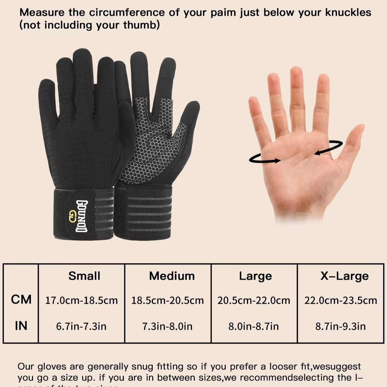 Unisex Fitness Gloves, Weightlifting Gloves, Full/fingerless Sports Gloves, Breathable, Durable, Ideal for Gym, Cycling, Climbing