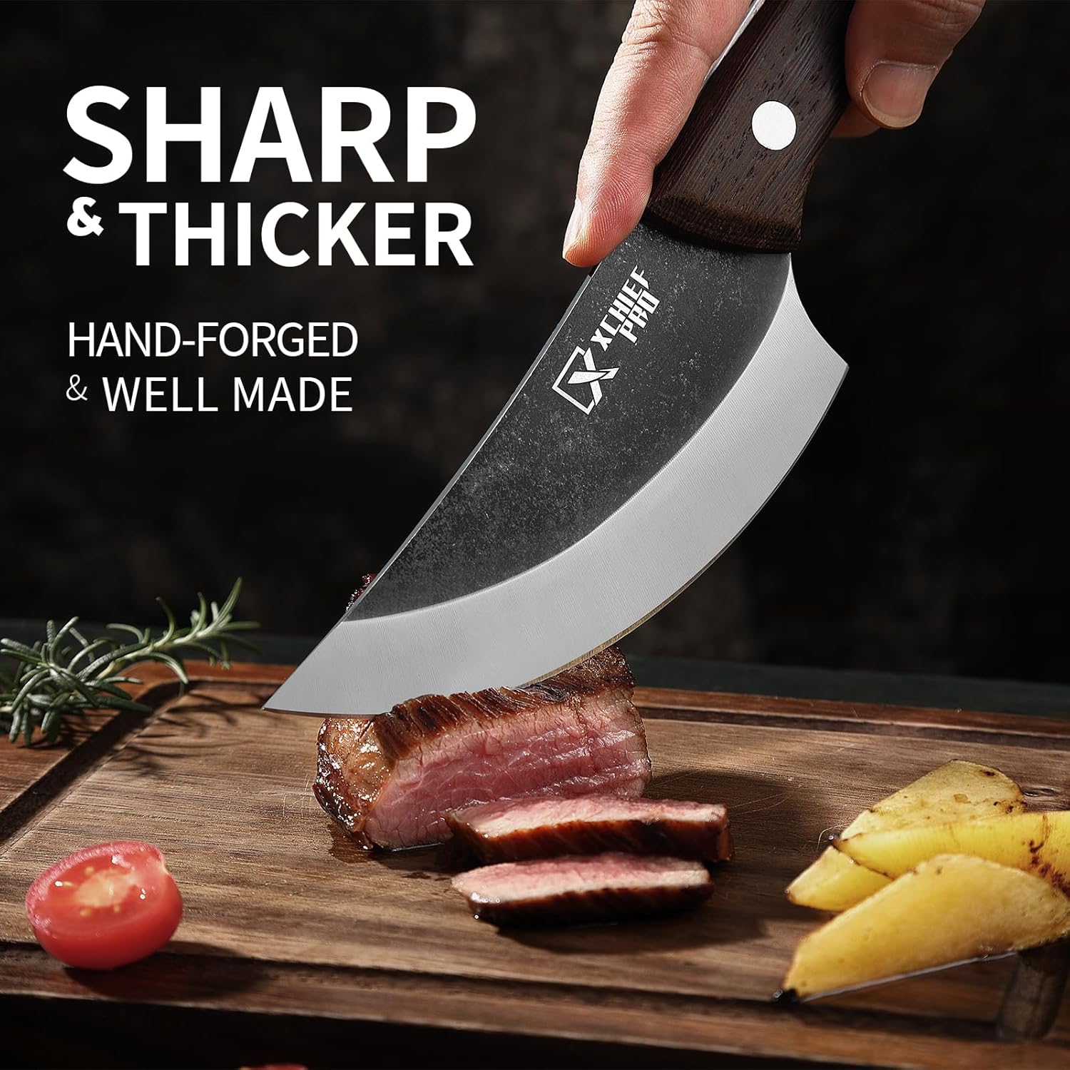 XCHIEF PRO 5.1'' Butcher Knife - Kitchen Chefs Knives for Cutting, Boning, Chopping. Japanese Sharp Knife Great Designed for Balance and Control. Best Professional Chef's Knives for Cooking