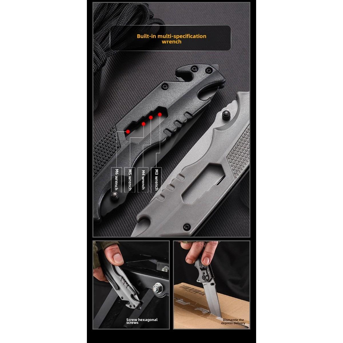 A variety of multifunctional folding knives, high hardness stainless steel, can be used for outdoor self-defense tools men's Christmas gifts Outdoorfun Multipurpose