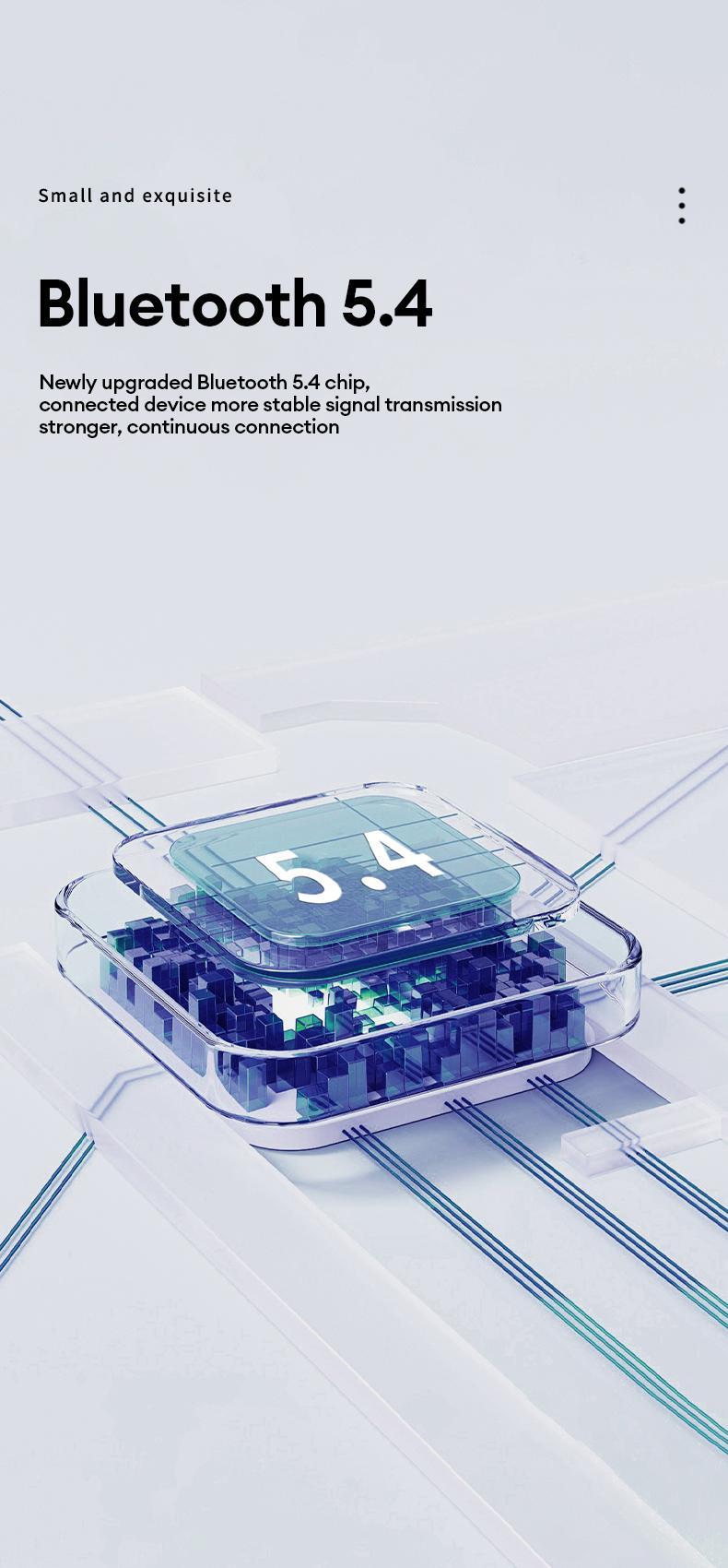 HYUNDAI T26 PRO Audio Earbud Wireless Bluetooth 5.4 Stereo Headset, Chargeable & Automatic Connection, Noise Reduction, Waterproof Sport Headphones for Music & Calls