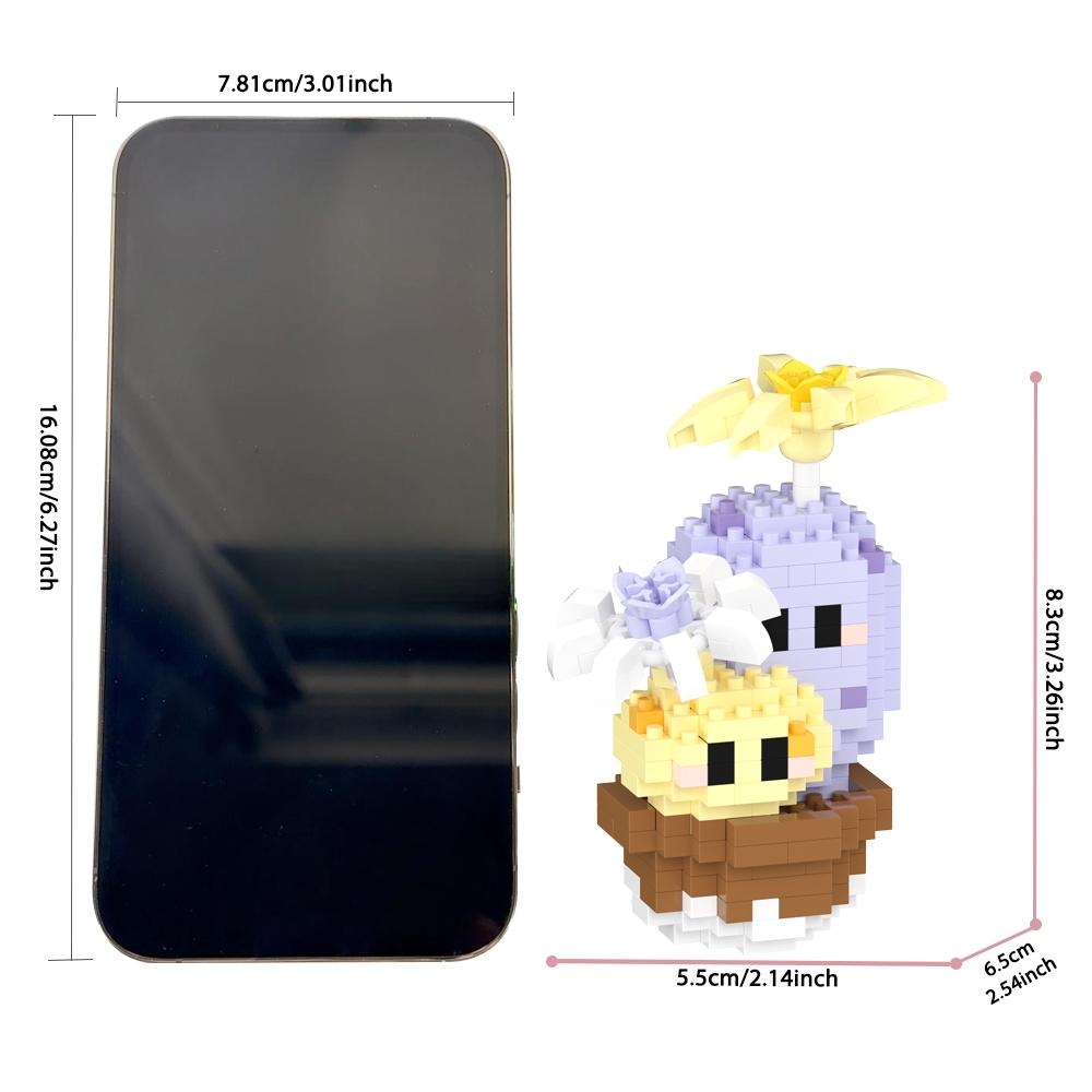 2026 Trendy Toy Gift Set Micro Part Creative Plant Flower Pot Model Building Blocks, Office Desk Decor Home Ornament, 9-In-1 Birthday Present