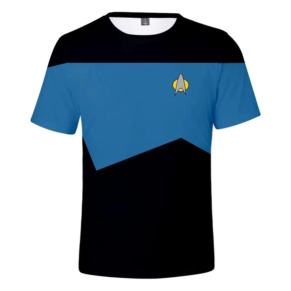 Unisex Star Trek Sci-Fi T-Shirts, Small Rocket 3D Printed T-Shirts, Neutral Streetwear, Children's RPG Shirts, Summer Short-Sleeve