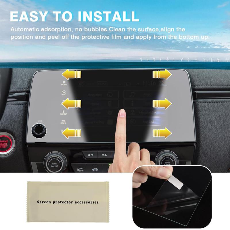 Canvcle 2017-2022 Honda CR-V CRV EX EX-L Touring 7-Inch Tempered Glass 9H Navigation Touchscreen Protector Film for Car Screen Protection & Smooth Touch