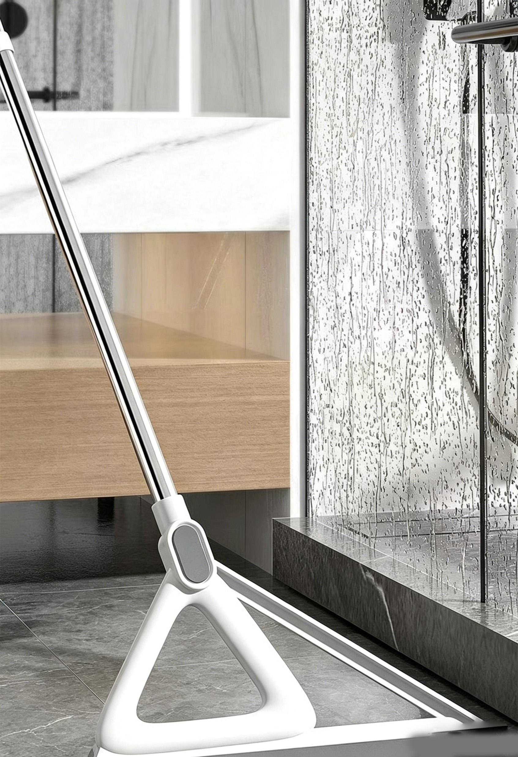 Triangle Sweeper, Magic Bathroom Water Scraper, Dual-Use Floor Cleaner, Efficient Water and Dirt Removal Tool, Essential Cleaning Aid, Home Cleaning Tool, Household Cleaning Tool, Water Broom, Shower Broom Squeegee