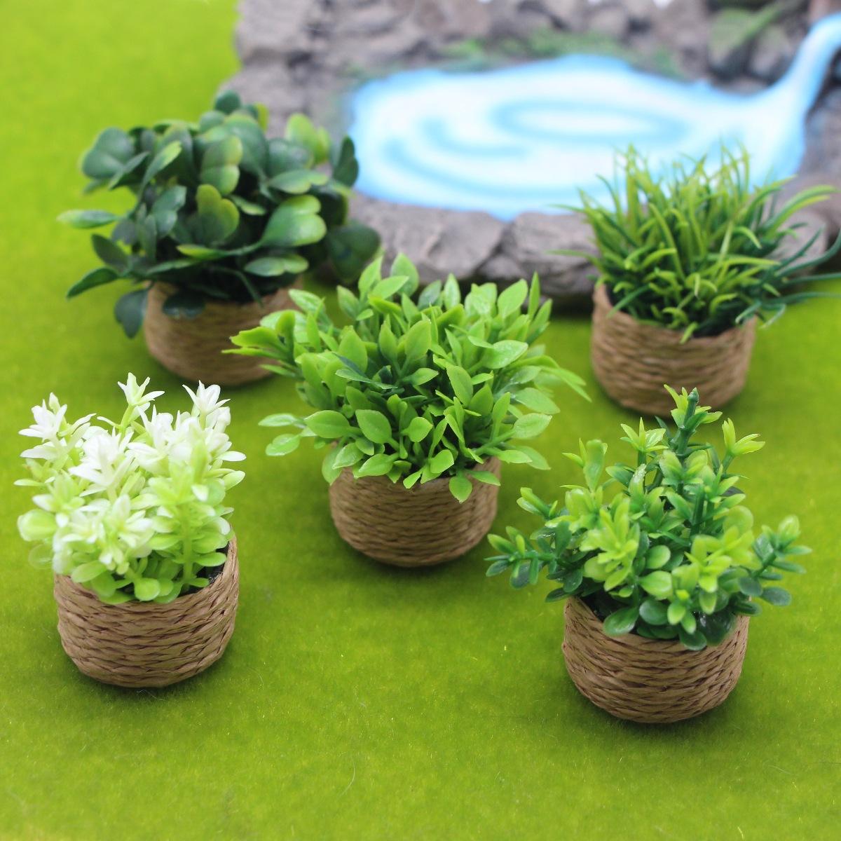 Mini Realistic Plant Pot Decorative Item, Indoor Car Decoration, Miniature Scene Props Model, Photography Accessories