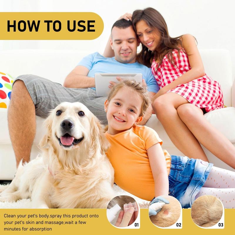 Natural Pet Skin Soothing Spray for Dogs & Cats | Gentle Formula Skin Relief Spray - Itch Calming & Moisturizing Solution (1 Bottle)