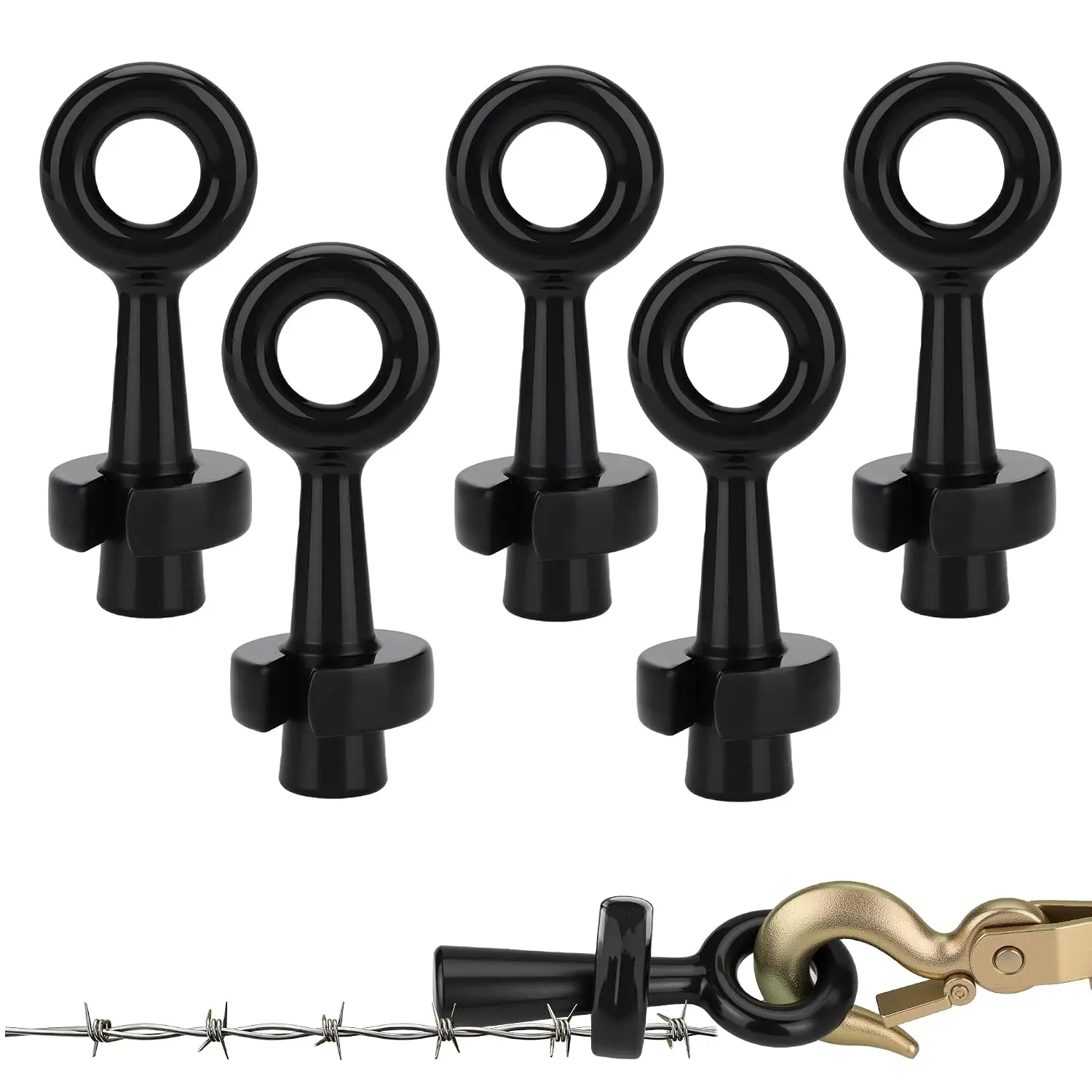 Barbed Wire Pullers, Fence Stretcher Tool for Barb Wire Tighten, 5PCS