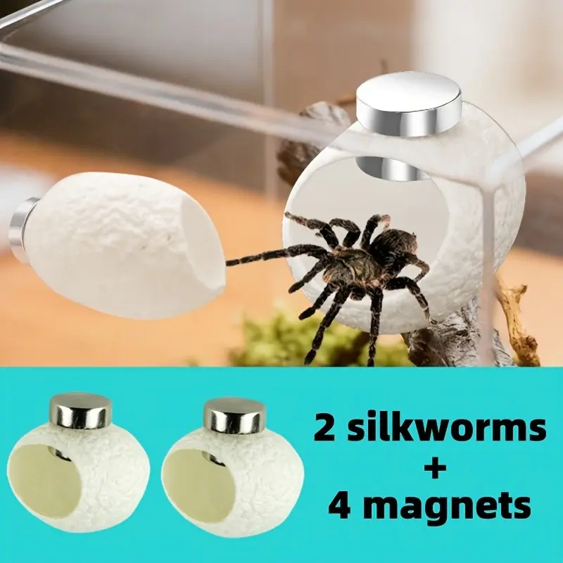 Magnetic Detachable Jumping Spider Cocoon House, Hideaway for Pet Spiders, Decorative Habitat Accessory, Easy Assembly, Climbing Pets Friendly