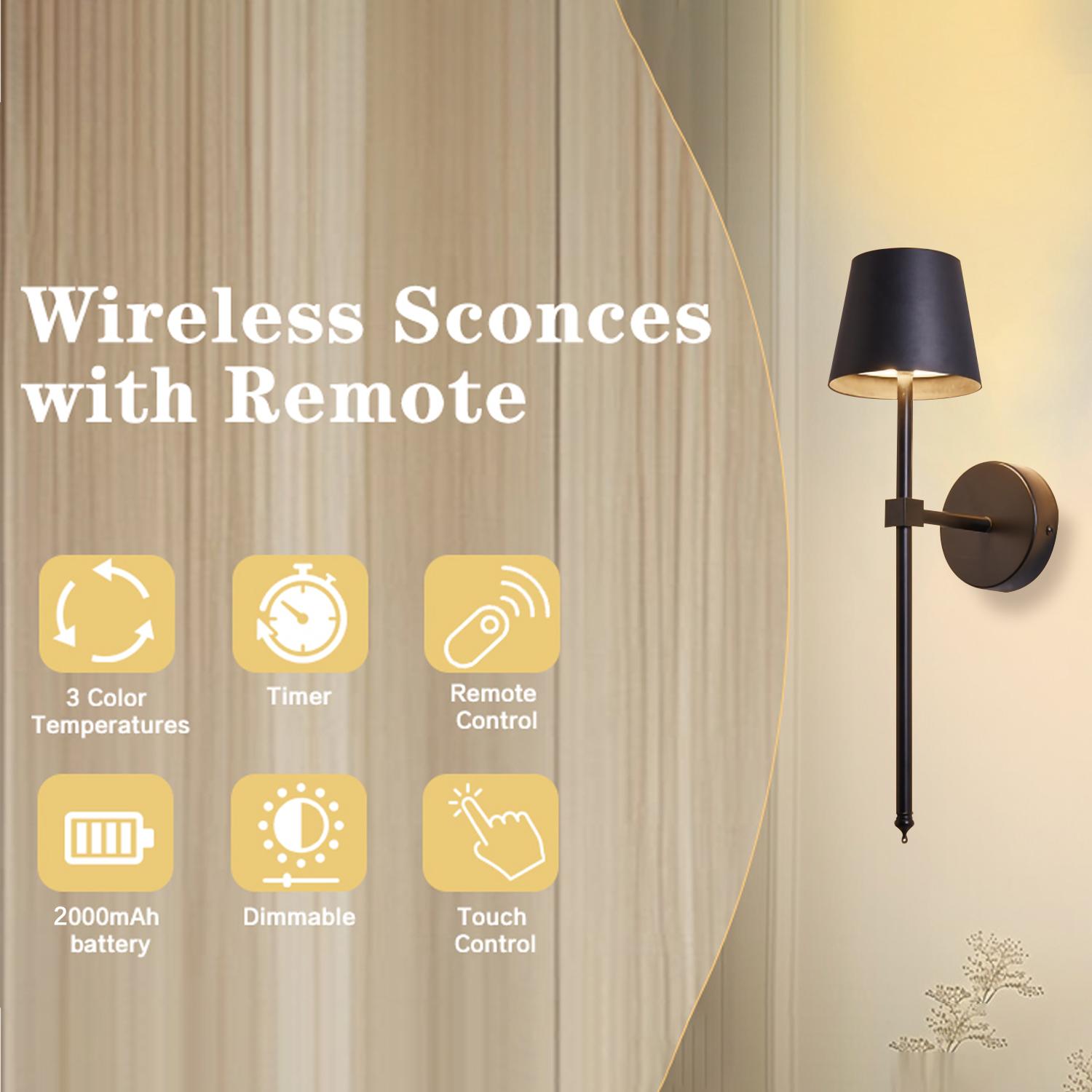 2PCS Rechargeable LED Wall Lights, Modern Touch Control Remote, Easy Installation for Bedroom Hallway Entryway Decor, Home Decor Light 2PCS Rechargeable LED Wall Lights, Modern Touch Control Remote, Easy Installation for Bedroom Hallway Entryway Decor, Home Decor Light