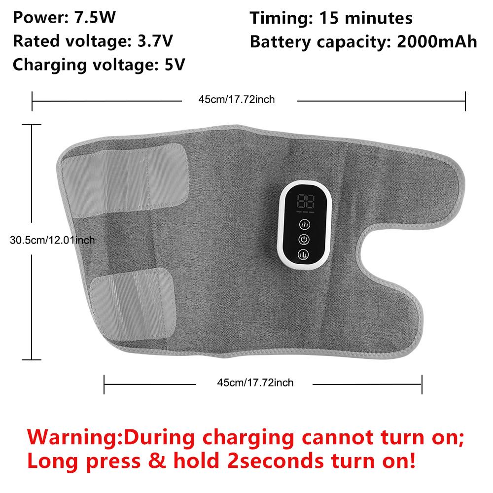 Leg Massager for Circulation, Airbags Hot Compress Calf Massager, 3 Modes 3 Gear Compression Massager, Leg Massage Tool for Muscle Relax, USB Rechargeable Massagers, Ideal Chrismas Gift