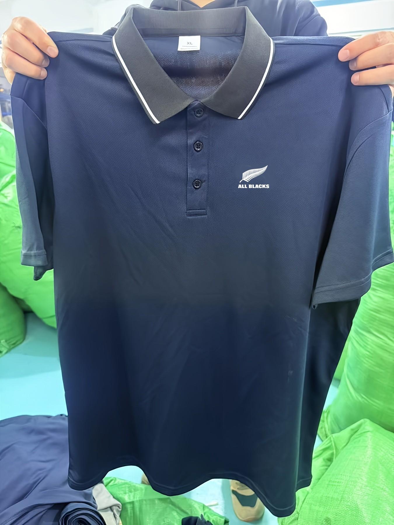 Men's Ice-Cool Polo Shirt, Business Casual Sports Collared Short Sleeve T-Shirt, Breathable Non-Sweaty Stand Collar Paul Shirt