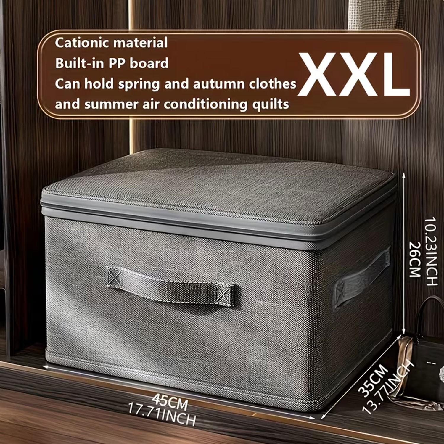 Extra-large stackable storage box - Multi-functional space-saving organizer suitable for use in wardrobes, bedrooms, kitchens, etc. - Ideal choice for toys, books, clothes and bed sheets.