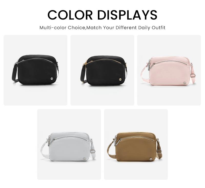 Small travel purse Women Crossbody purse Long Starp Crossbody Bag for Women - Shoulder Bag With Waterproof Nylon Handbag Multiple Pockets and Adjustable Strap 1.5L