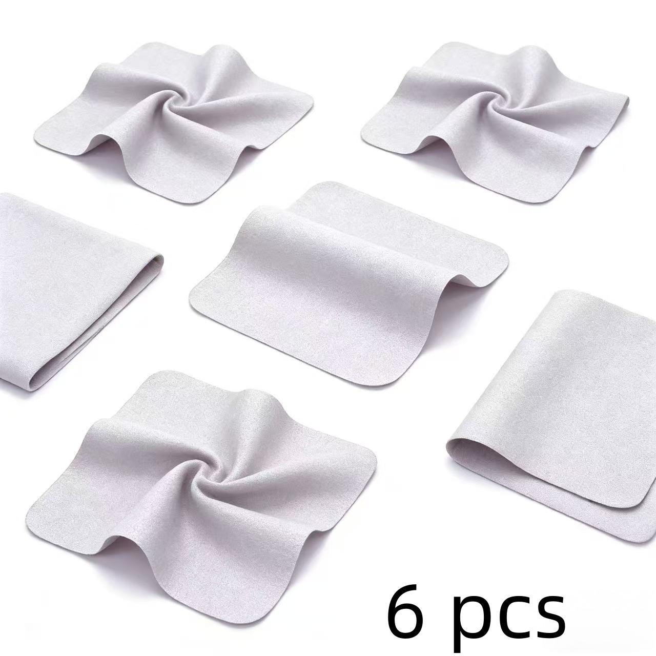 3pcs/6pcs Microfiber Cleaning Cloth Set, Ideal for Glasses, Phone Screens, Camera, Laptop, LCD TV, Durable Soft Fabric, Essential Home Care Item