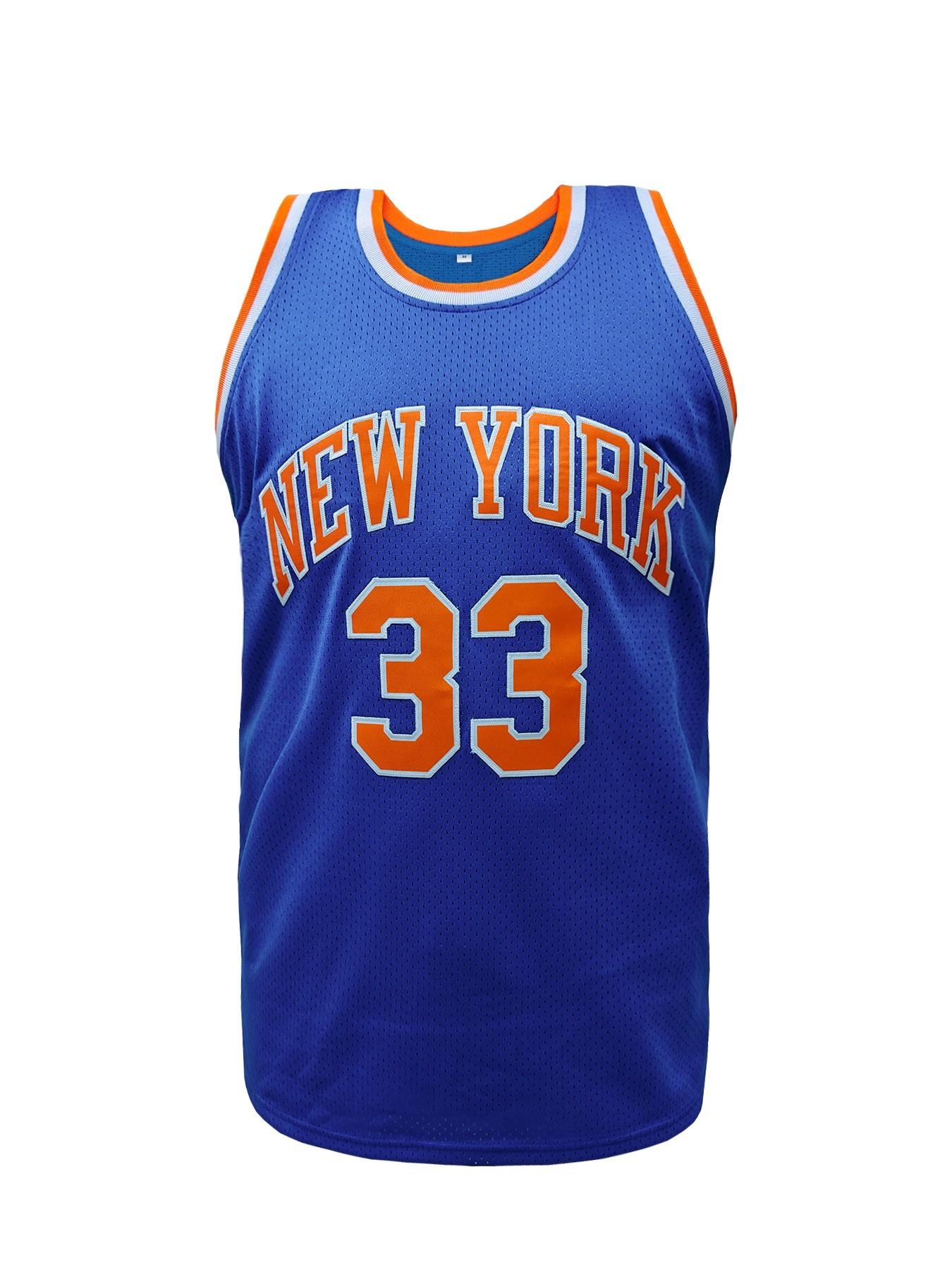 Men's Classic 90s New York #33 Vintage Basketball Jersey | Embroidered Mesh Retro Jersey