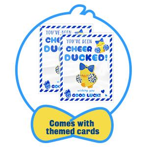 24 Pcs Easter Cheer Luck Duck Brooch Gifts School Cheerleading Cute Duck Pins Fashion Clothing Clips with for Team Teacher Student coach Inspirational Gift Accessories and Easter Gifts