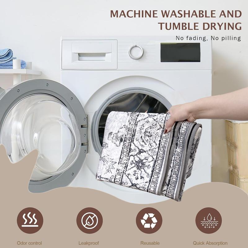 Washable Pee Pads for Dogs and Cats - Super Absorbent Reusable Puppy Training Pads - Waterproof, Leak-Proof & Non-Slip Whelping Pads for Pet Housebreaking  Potty Pads for Floor, Crate, Couch, Whelping Pads Pet Supplies 35.5*47inch 2pcs