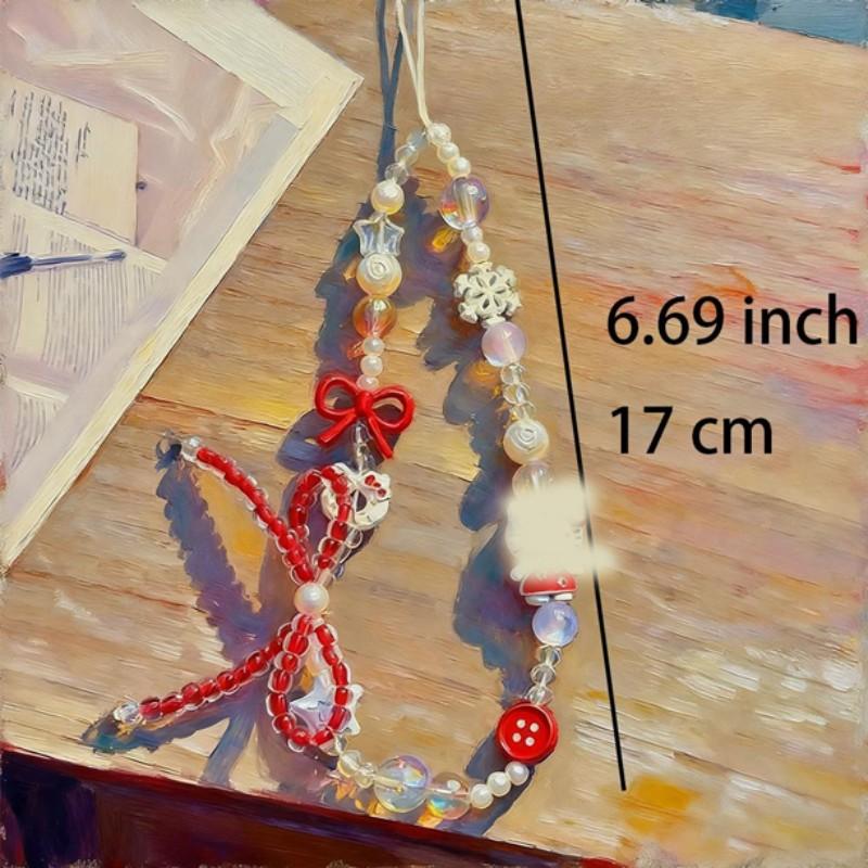 Cute Cartoon Cat Beaded Chain Phone Case Strap, Phone Charms, High-End Charm Bag Pendant, Girls' Heart Design, Perfect for Phones and Bags