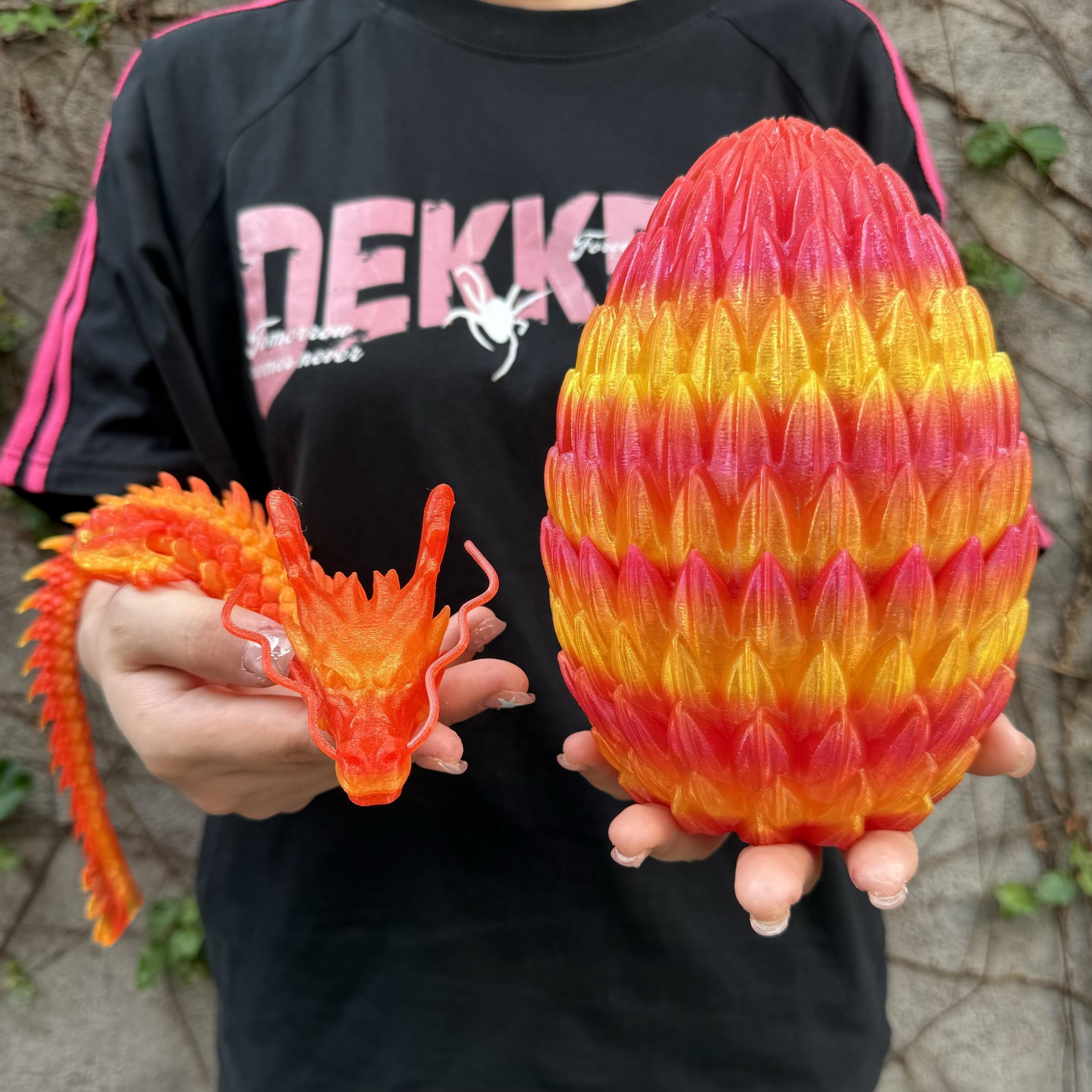 2pcs 3D Printed Dragon Egg Set, Home Decor Desktop Ornament, Halloween Christmas Gift, Birthday Present, Unique 3D Print Statue Figurine, Collectible Room Decor #TOP PICKS