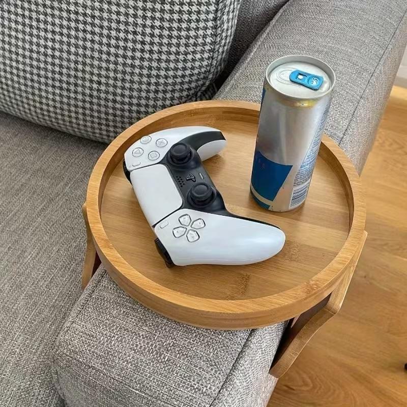 Stable Sofa Arm Table, Side Table, End Side Tables, No Installation Anti-Slip Non-Tip Shelf, Living Room Tea Cup Snack Tray, Ideal for Small Spaces, Perfect Gift