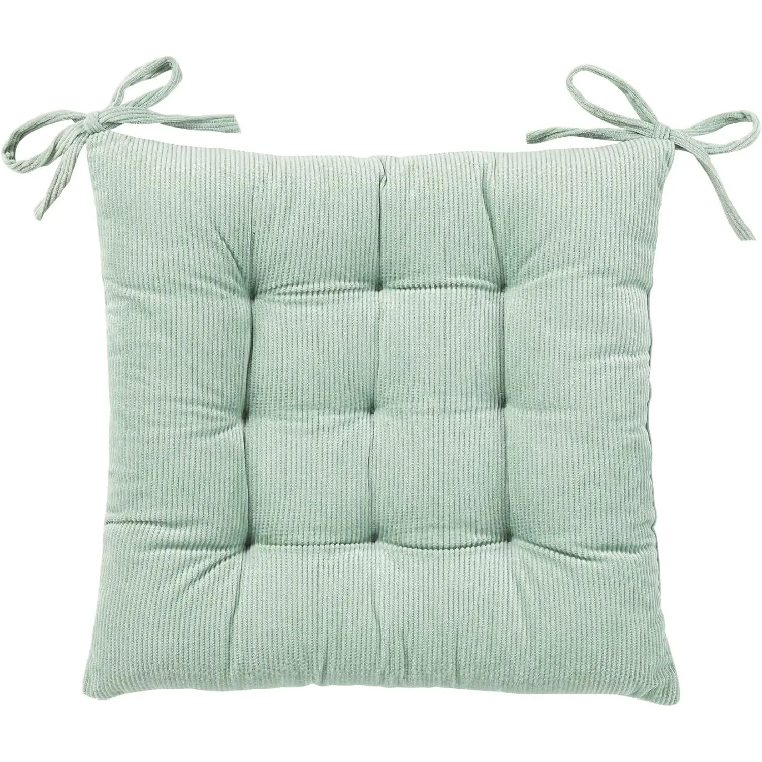 Corduroy Chair Cushion with Ties Ultra Soft Warm Floor Cushion for  Reading Nook Comfortable Square Seat Cushion for Adult 15.7”x15.7”, Khaki