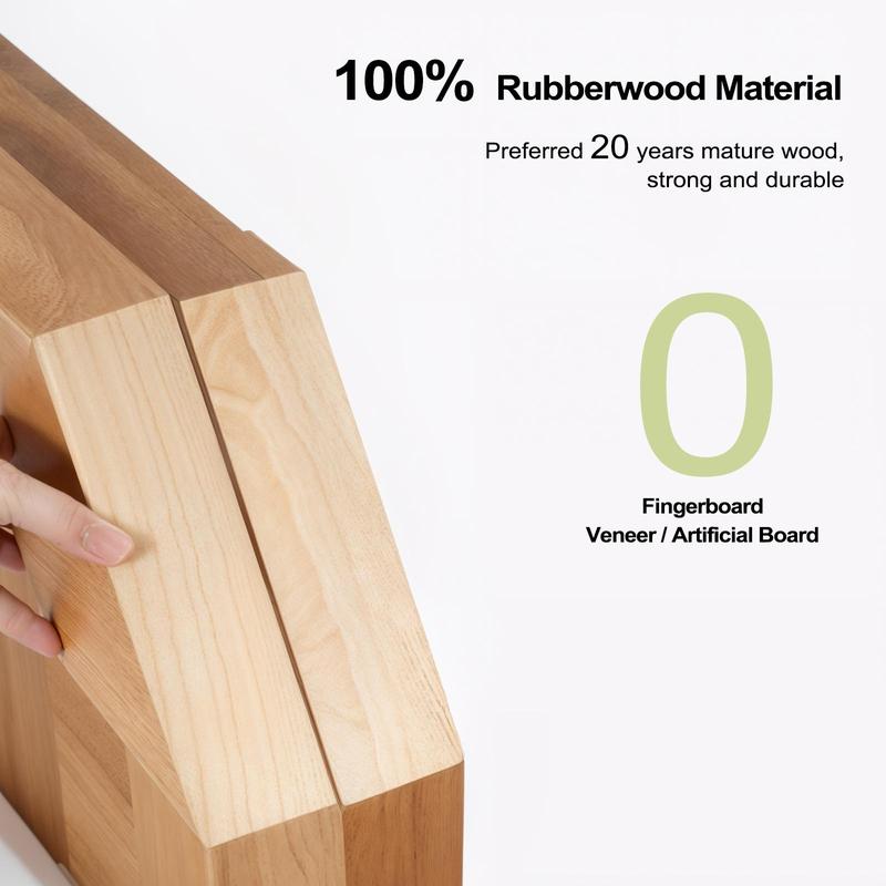 Elegant Small Nightstand, Solid wood - No MDF, Space-Saving Bedside Table with Drawers