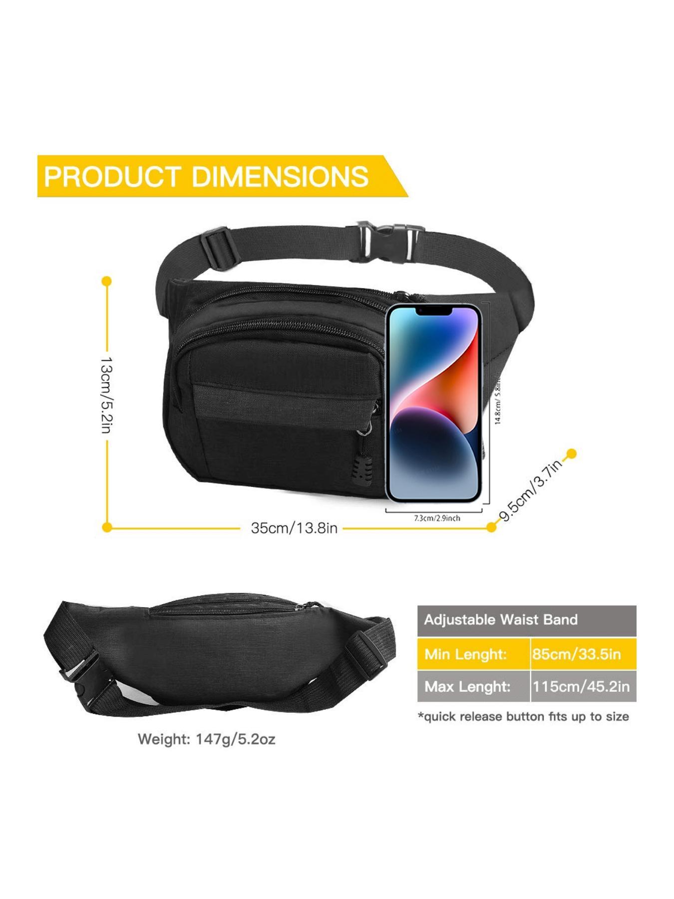 Waterproof Nylon Waist Bag for Men, Large Capacity Multi-Compartment Sports Chest Pack, Outdoor Cycling Phone Bag, New 2026 Model