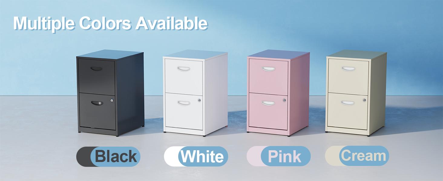 2 Drawer File Cabinet Metal Storage Filing Cabinet with Lock for Home Office Organizer Books Speciality Office Furniture Rustproof Corrosion resistant