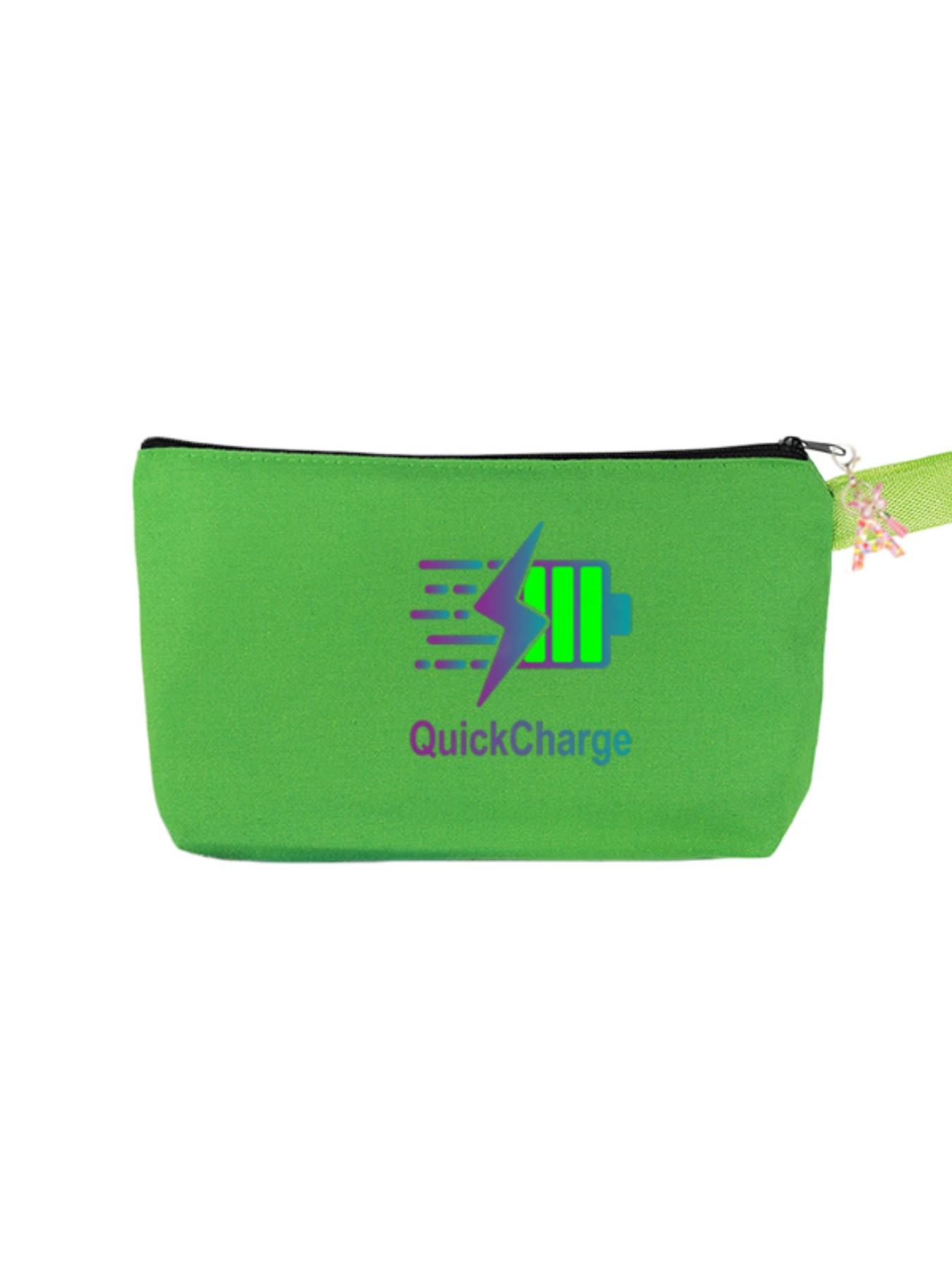 Quickcharge Makeup Organizer Bag, Trendy Fast Charge Design, Durable Canvas Material, Holds Cosmetics and Brushes, Stylish Storage Solution