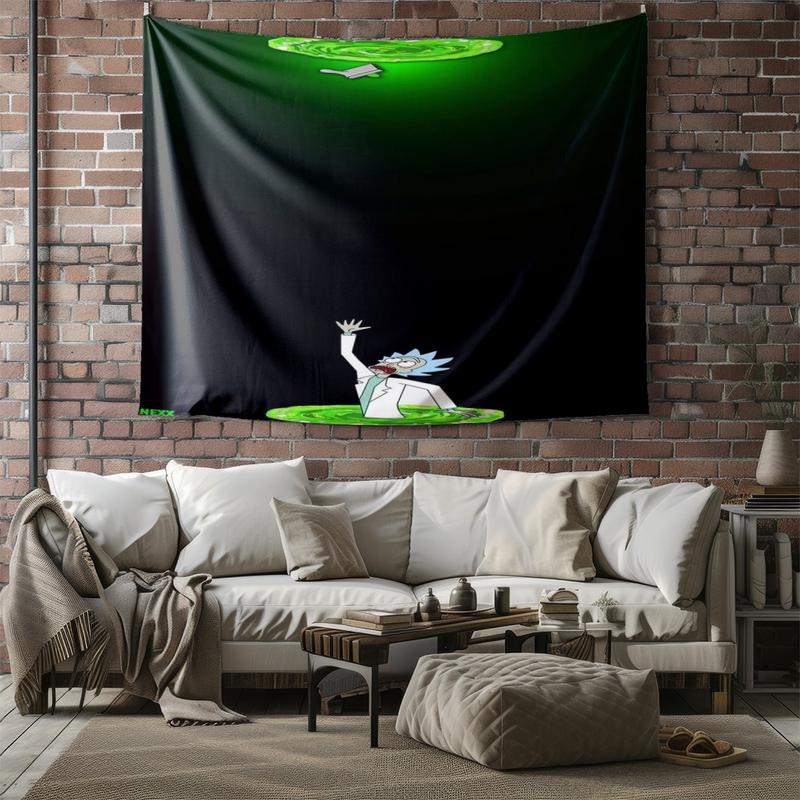 Rick and Morty Pattern Durable Decorative Tapestry for Home Decor, Stylish Room Flag, Unique Wall Art for Living Room and Bedroom, Gift for Kids and Teens Rick and Morty Pattern Durable Decorative Tapestry for Home Decor, Stylish Room Flag, Unique Wall Art for Living Room and Bedroom, Gift for Kids and Teens