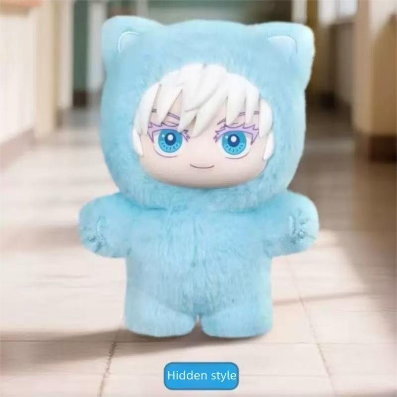 Jujutsu Battle Cat Park Plush Doll Pendant, Five Way Wu Xia Youjie Keychain, Handmade Cat Ear Plush, Perfect Holiday Gift