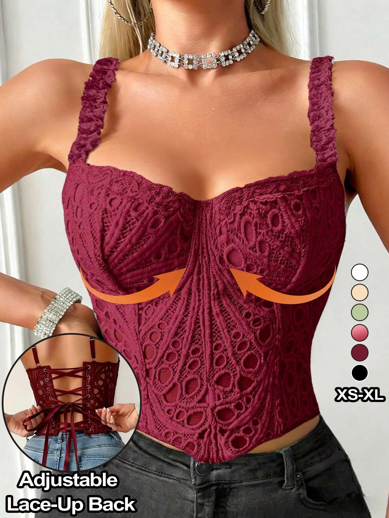 Women's Lace Bodysuit, Adjustable Straps, Backless Design, Embroidered Pattern, Comfortable Daily Wear, Valentine's/mother's Day Gift