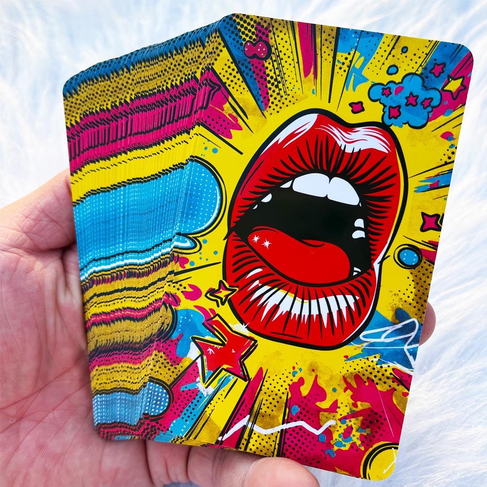 54 Card Deck, 13x8cm Size, BLOCKED & BLESSED , A SASSY ORACLE DECK FOR Modern Healing Cards Set, Suitable for Shadow Training & Breakup Recovery, Humorous Divination Game, Party Game Cards