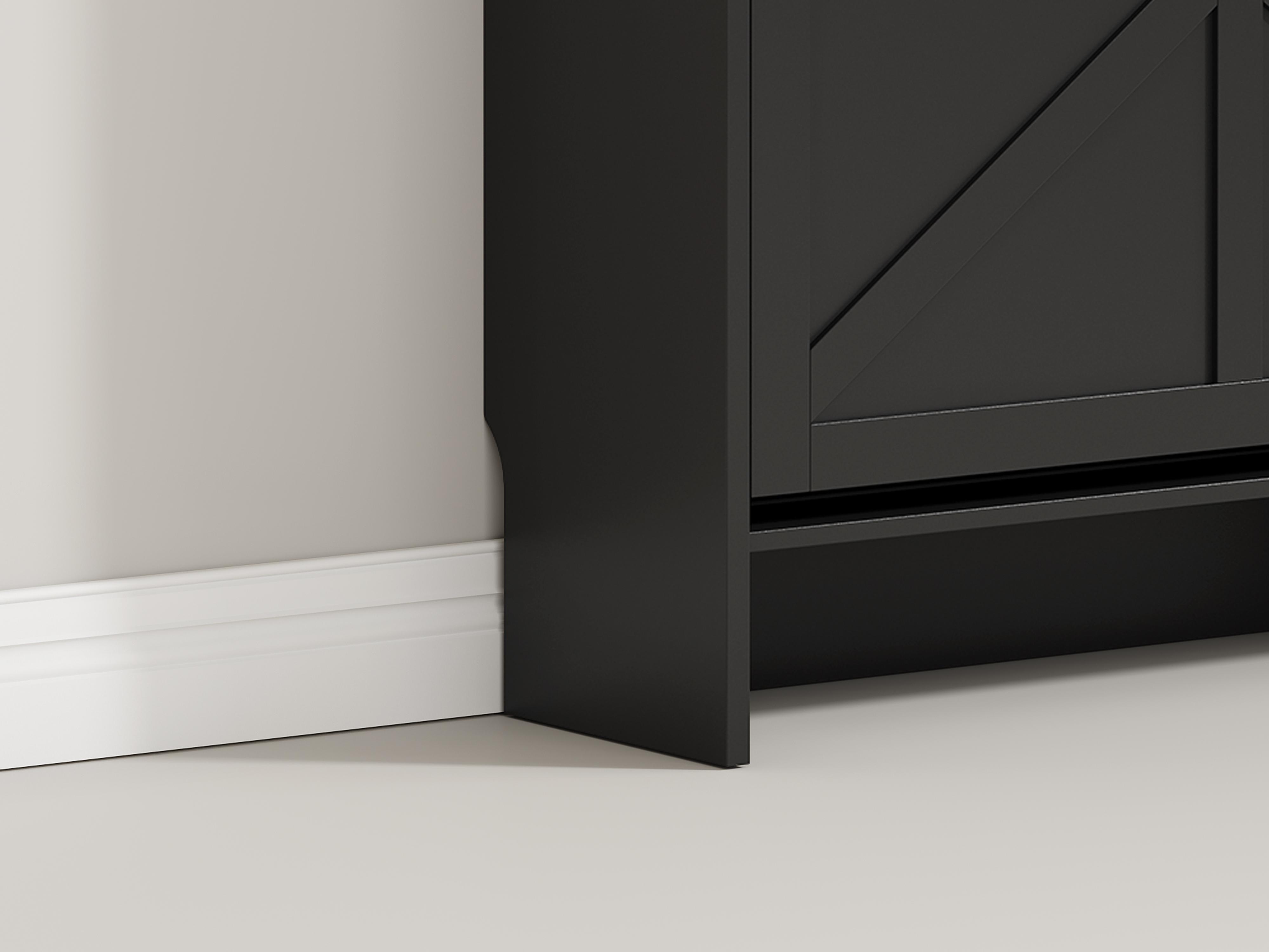 Shoe Storage Cabinet for Entryway, Farmhouse Wide Shoe Cabinet with 4 Flip Drawers and 2 Top Drawers, Freestanding Organizer with Adjustable Shelves, Hooks, and Anti-Tip Kit for Hallway Shoe Storage Cabinet for Entryway, Farmhouse Wide Shoe Cabinet with 4 Flip Drawers and 2 Top Drawers, Freestanding Organizer with Adjustable Shelves, Hooks, and Anti-Tip Kit for Hallway