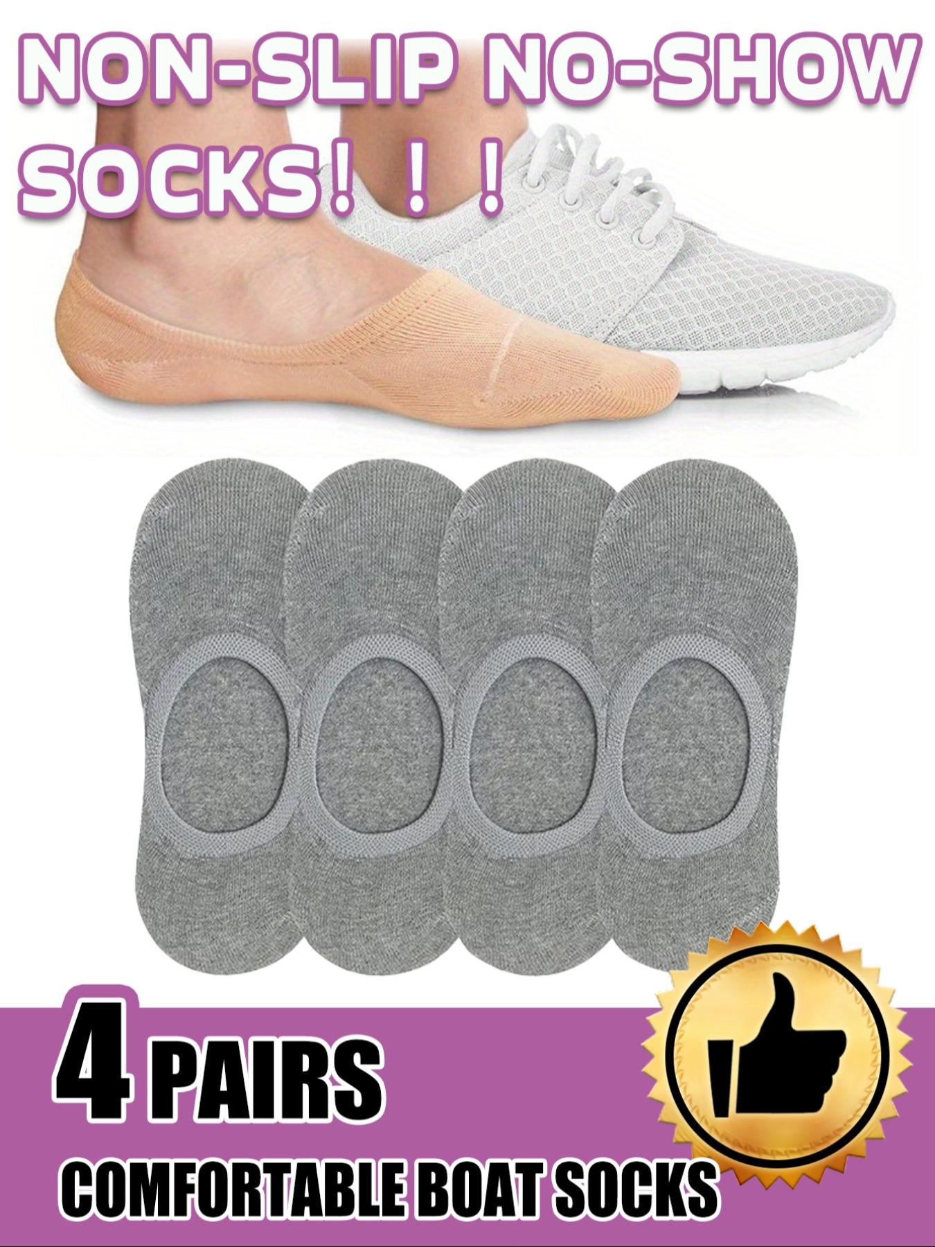 Durable Invisible Socks, 4 Pairs Comfortable Breathable Design, Perfect for Daily Wear, Casual Style Footwear Accessories