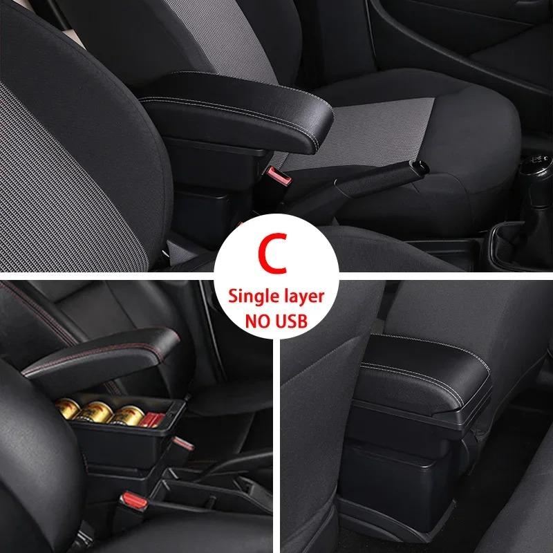 For Honda Jazz II  2008 2009 2010 car armrest storage box interior modification multi-function accessories with USB