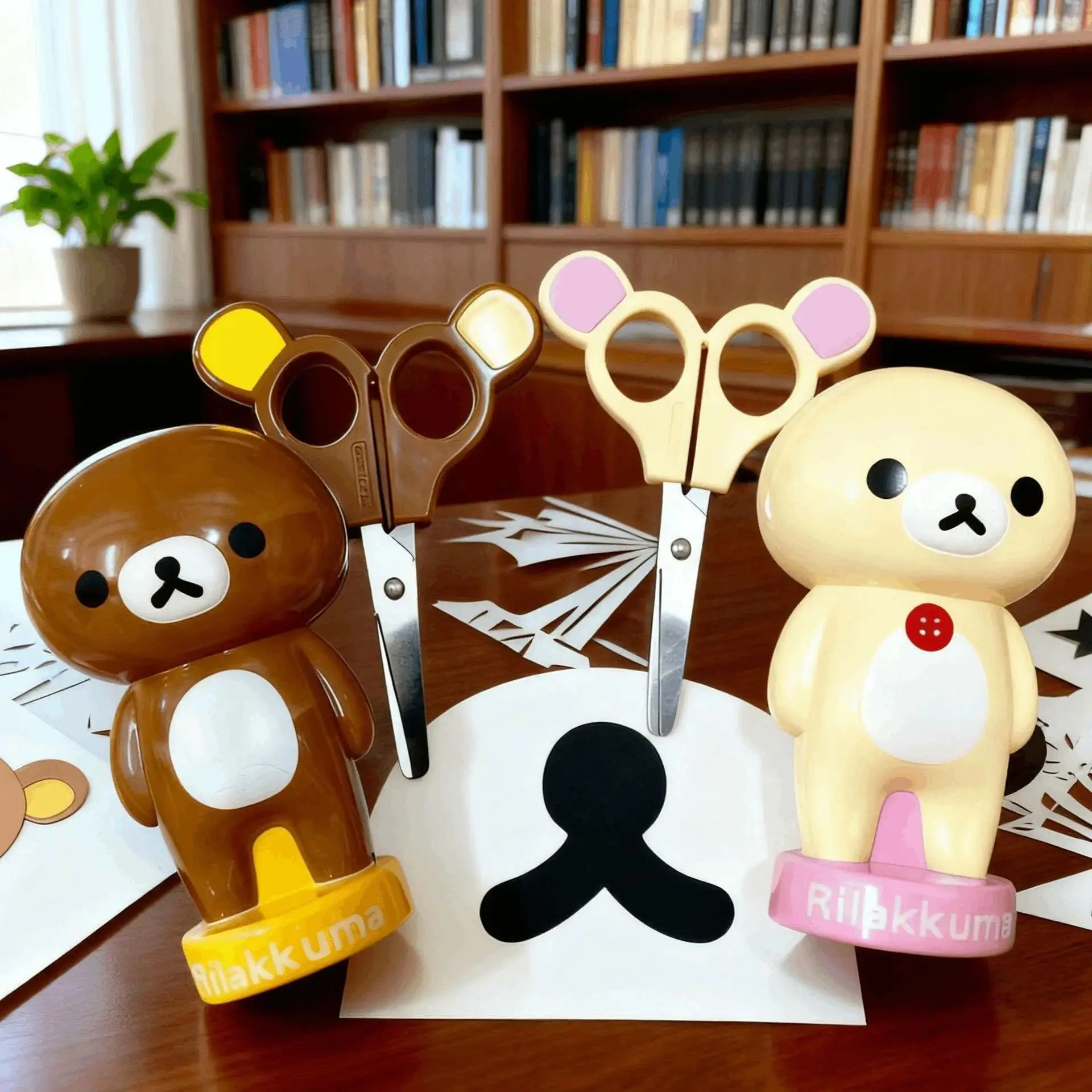Cute Bear Shaped Vintage Scissors, Portable Sharp Blade Cutting Tool for Office, Handcraft & DIY Projects
