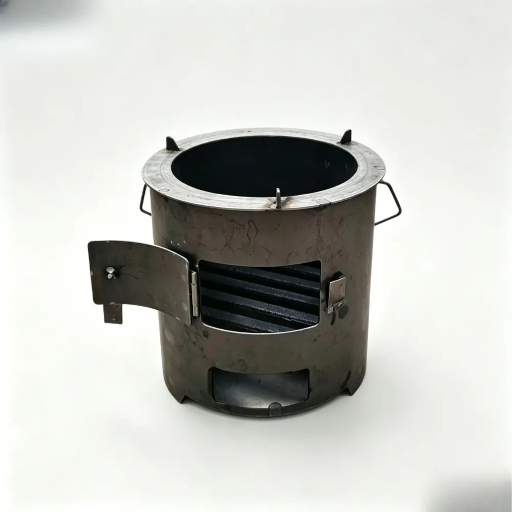 Tired Of Carrying Multiple Camping Gear! Multi‑Function Wood Burning Stove With Carry Handle, Wood & Charcoal Compatible, For Heating, Tea Brewing, Cooking & BBQ, Perfect For Backyard Gatherings & Outdoor Camping